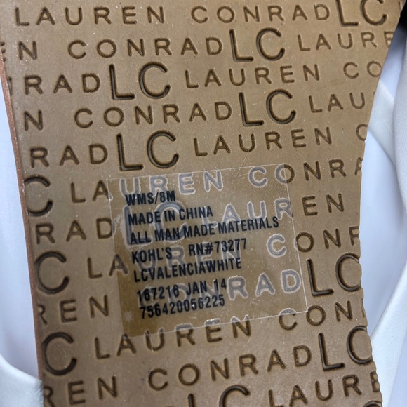 LC Lauren Conrad Valencia White Sandals - Size 8 - Picture 5 of 5